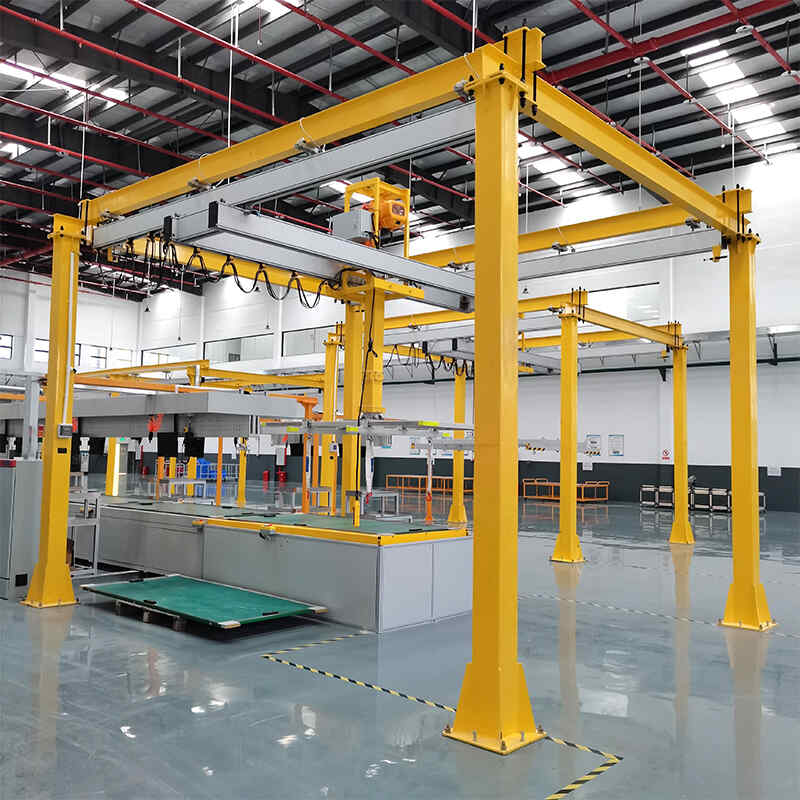 KBK轨道柔性钢性轻型轨悬挂起重机组合车间铝合金框架式电动行吊